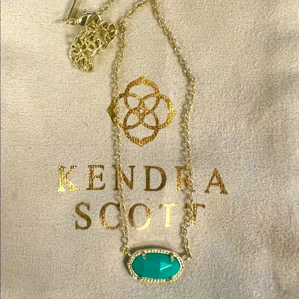 Gold w/turquoise Elisa necklace